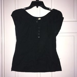 H&M Divided black sleeveless cotton shirt, size 6